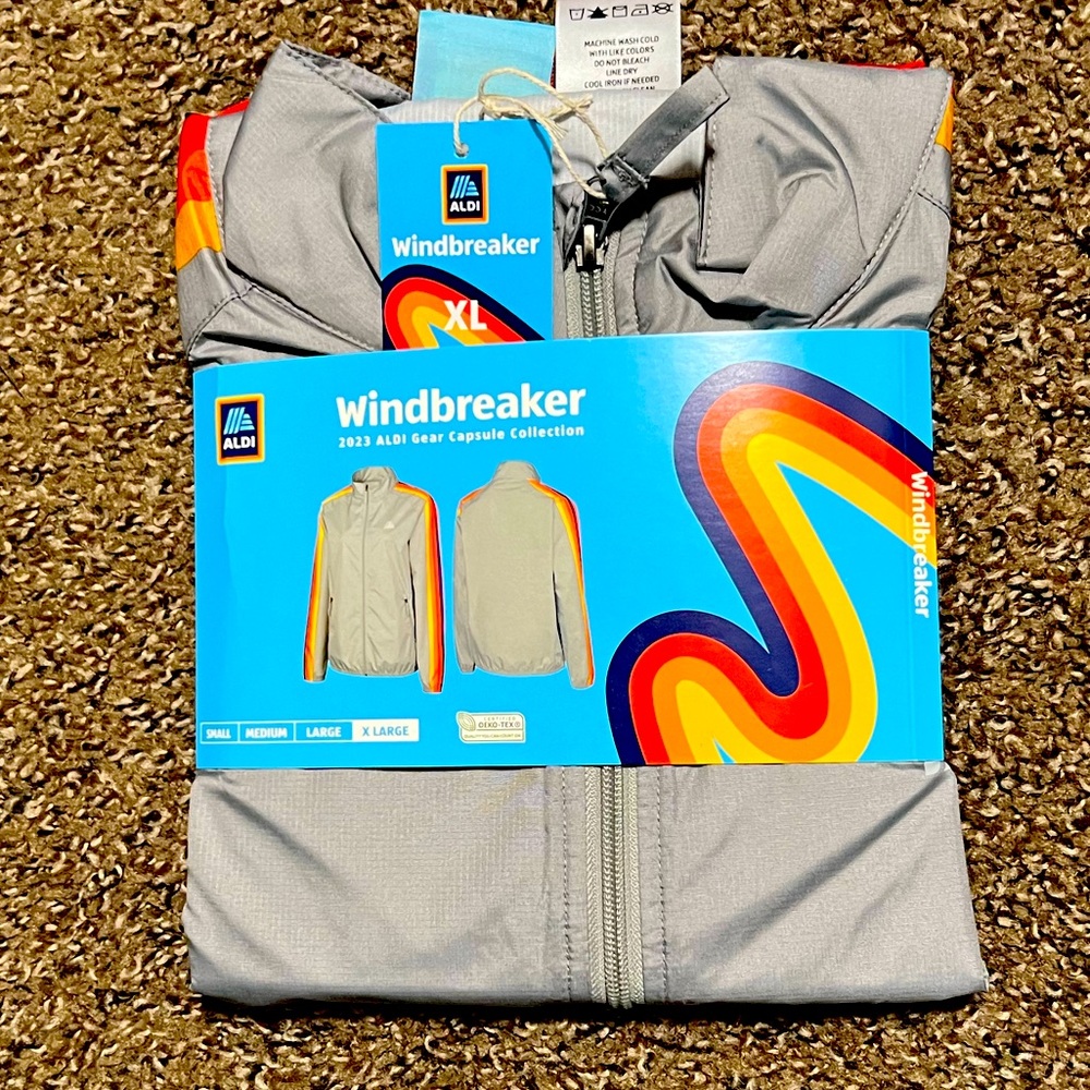 2023 Aldi Grey Windbreaker MULTIPLE SIZES (S , XL)